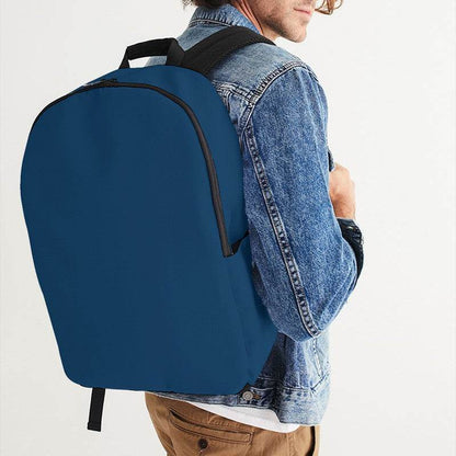 Deep Medium Blue Waterproof Backpack (IB3-ME-DE) - Man CloseUp
