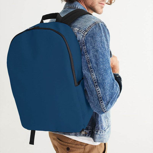 Deep Medium Blue Waterproof Backpack (IB3-ME-DE) - Man CloseUp
