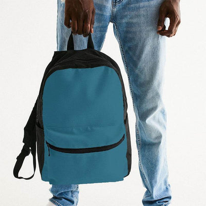 Deep Medium Cyan Canvas Backpack (BC2-ME-DE) - Man Holding