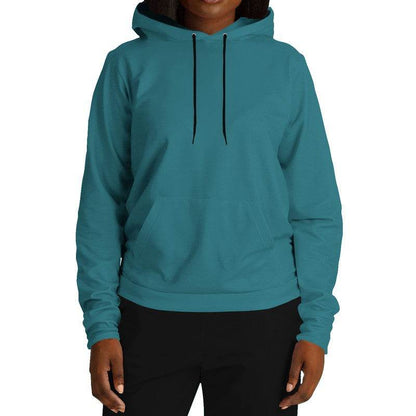 Deep Medium Cyan Hoodie (C-ME-DE) - Woman Front