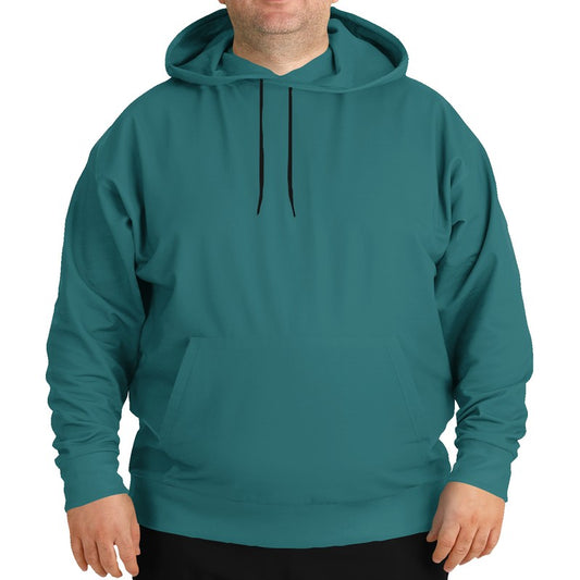 Deep Medium Cyan Hoodie PLUS (CBG1-ME-DE) - Man Front PLUS