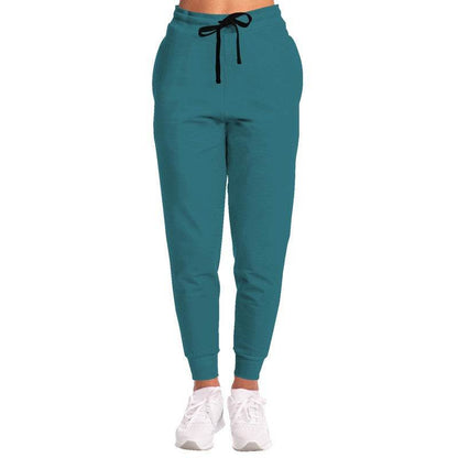 Deep Medium Cyan Joggers (C-ME-DE) - Woman Front