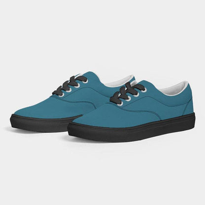 Deep Medium Cyan Women's Canvas Sneakers (BC2-ME-DE) - Side 3