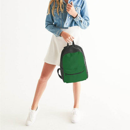 Deep Medium Green Canvas Backpack (G-ME-DE) - Woman