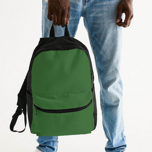 Deep Medium Green Canvas Backpack (GL1-ME-DE) - Man Holding