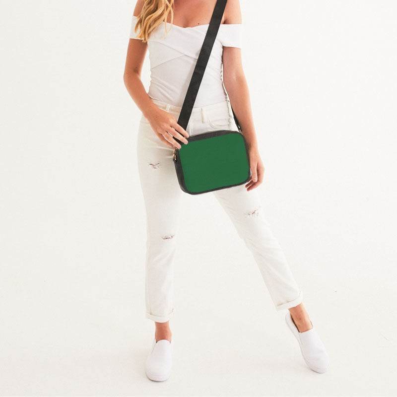 Deep Medium Green Crossbody Bag (G-ME-DE) - Woman Front