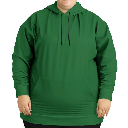 Deep Medium Green Hoodie PLUS (G-ME-DE) - Woman Front PLUS