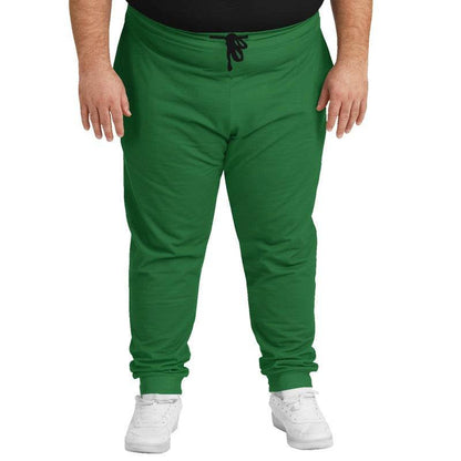 Deep Medium Green Joggers PLUS (G-ME-DE) - Man Front PLUS