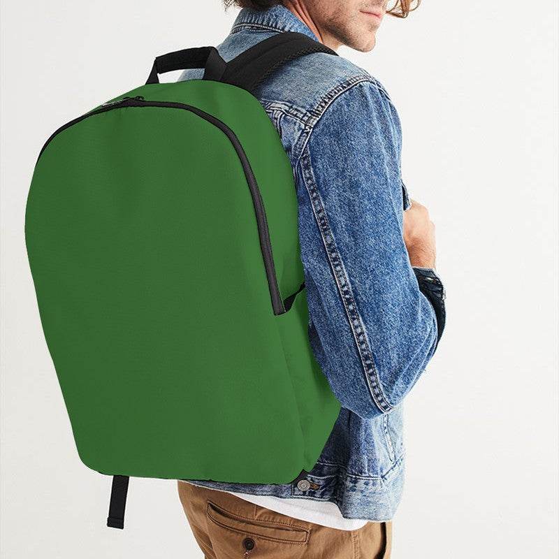Deep Medium Green Waterproof Backpack (GL1-ME-DE) - Man CloseUp