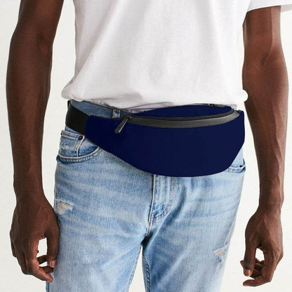 Deep Medium Indigo Belt Bag (I-ME-DE) - Man Front CloseUp