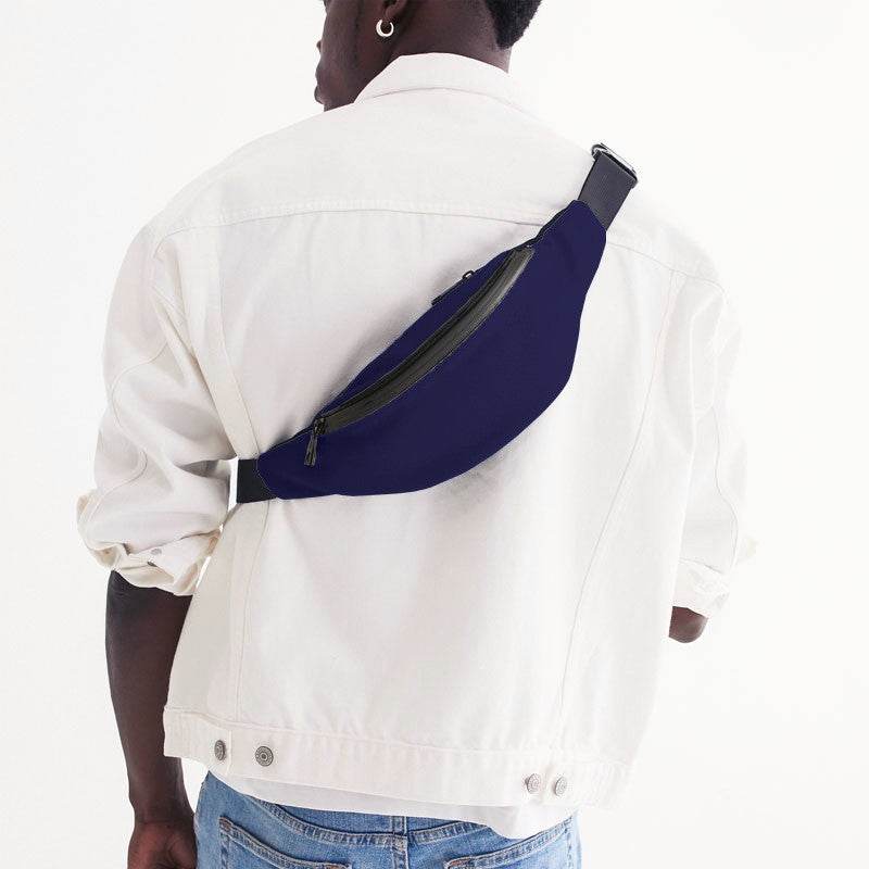 Deep Medium Indigo Belt Bag (PUI3-ME-DE) - Man Back
