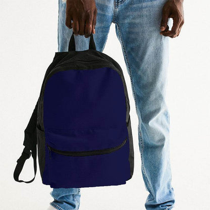 Deep Medium Indigo Canvas Backpack (PUI3-ME-DE) - Man Holding
