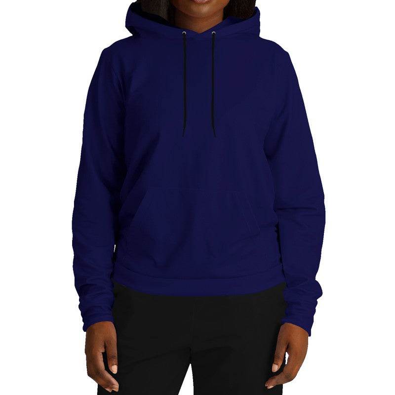 Deep Medium Indigo Hoodie (PUI3-ME-DE) - Woman Front
