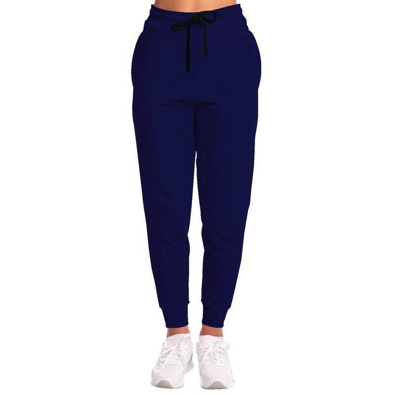 Deep Medium Indigo Joggers (PUI3-ME-DE) - Woman Front