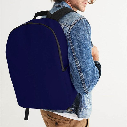 Deep Medium Indigo Waterproof Backpack (PUI3-ME-DE) - Man CloseUp