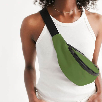 Deep Medium Lime Belt Bag (GL3-ME-DE) - Woman Front CloseUp