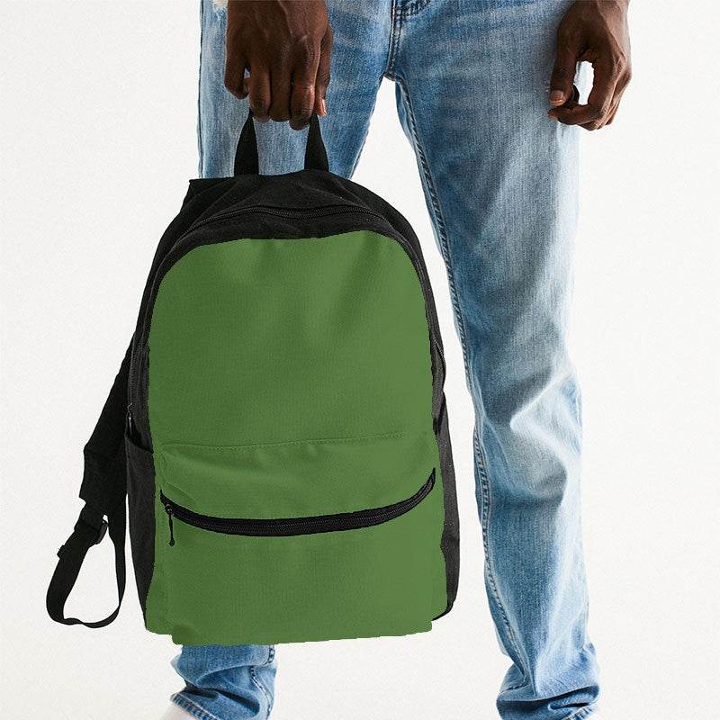 Deep Medium Lime Canvas Backpack (GL2-ME-DE) - Man Holding