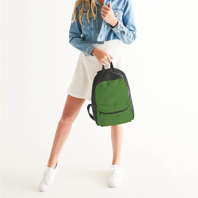 Deep Medium Lime Canvas Backpack (GL2-ME-DE) - Woman