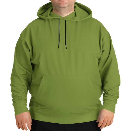 Deep Medium Lime Hoodie PLUS (L-ME-DE) - Man Front PLUS