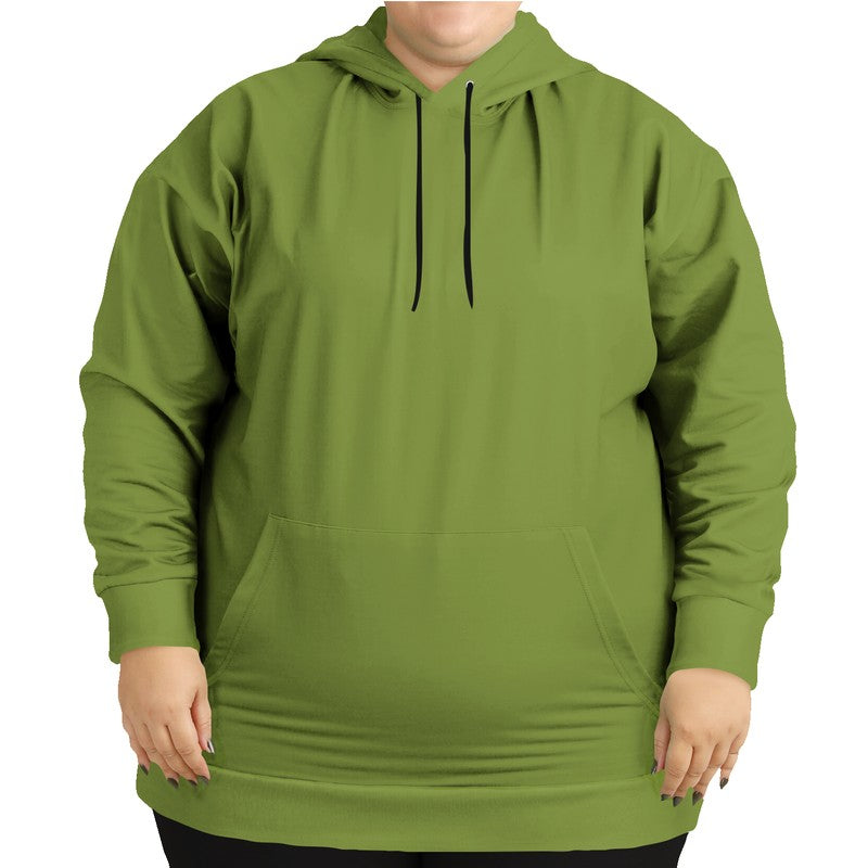 Deep Medium Lime Hoodie PLUS (L-ME-DE) - Woman Front PLUS