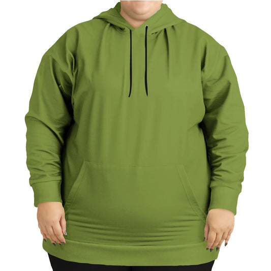 Deep Medium Lime Hoodie PLUS (L-ME-DE) - Woman Front PLUS