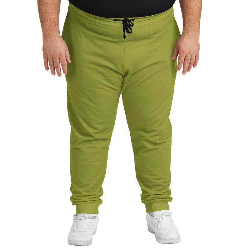 Deep Medium Lime Joggers PLUS (LY1-ME-DE) - Man Front PLUS