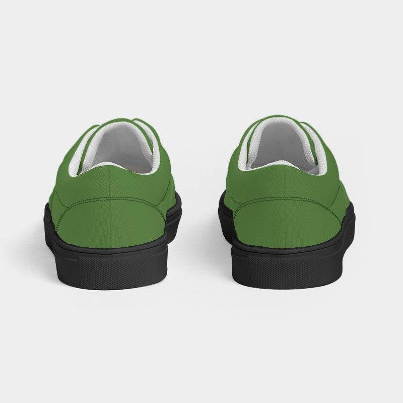 Deep Medium Lime Men's Canvas Sneakers (GL2-ME-DE) - Back