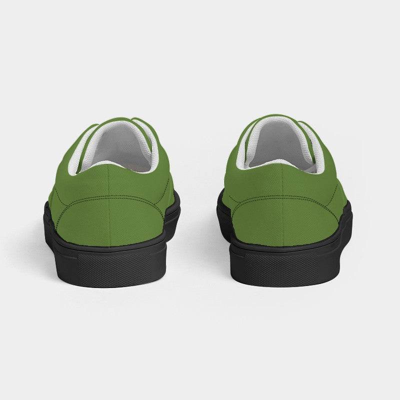 Deep Medium Lime Men's Canvas Sneakers (GL3-ME-DE) - Back