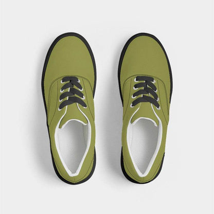Deep Medium Lime Men's Canvas Sneakers (LY1-ME-DE) - Top