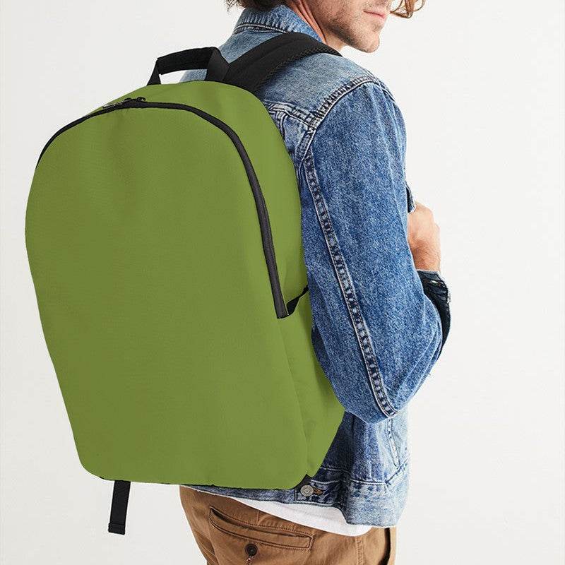 Deep Medium Lime Waterproof Backpack (L-ME-DE) - Man CloseUp