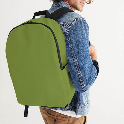 Deep Medium Lime Waterproof Backpack (L-ME-DE) - Man CloseUp