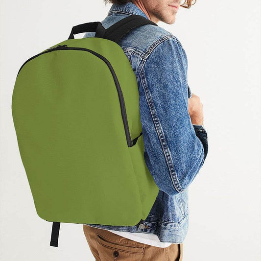 Deep Medium Lime Waterproof Backpack (L-ME-DE) - Man CloseUp