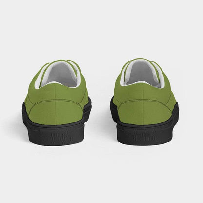 Deep Medium Lime Women's Canvas Sneakers (L-ME-DE) - Back