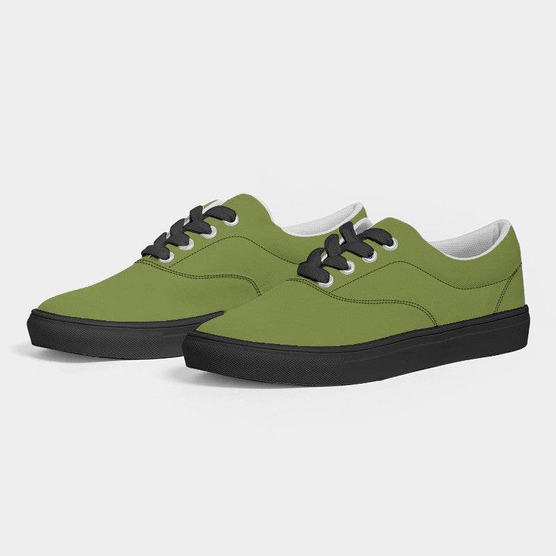 Deep Medium Lime Women's Canvas Sneakers (L-ME-DE) - Side 3