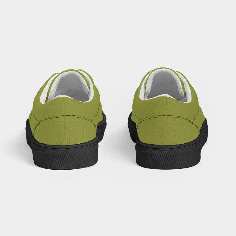 Deep Medium Lime Women's Canvas Sneakers (LY1-ME-DE) - Back