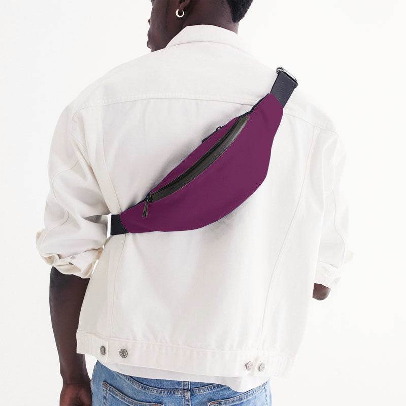 Deep Medium Magenta Belt Bag (PIM2-ME-DE) - Man Back