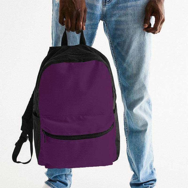 Deep Medium Magenta Canvas Backpack (M-ME-DE) - Man Holding