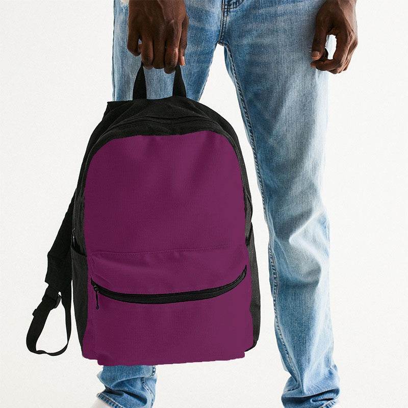 Deep Medium Magenta Canvas Backpack (PIM2-ME-DE) - Man Holding