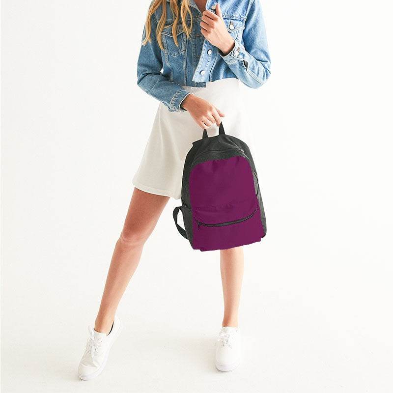 Deep Medium Magenta Canvas Backpack (PIM2-ME-DE) - Woman