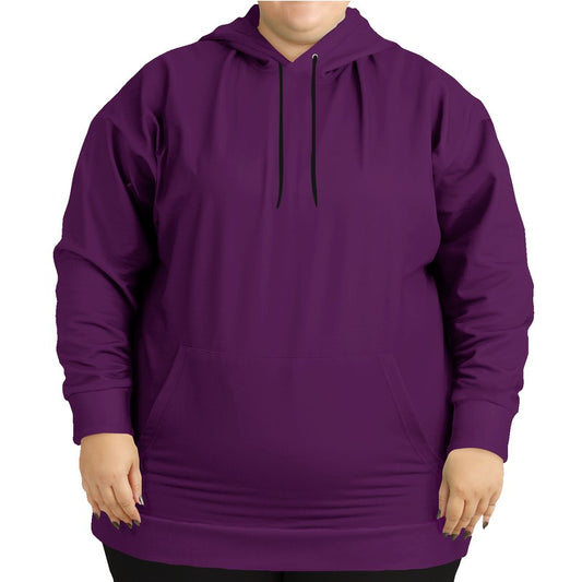 Deep Medium Magenta Hoodie PLUS (M-ME-DE) - Woman Front PLUS