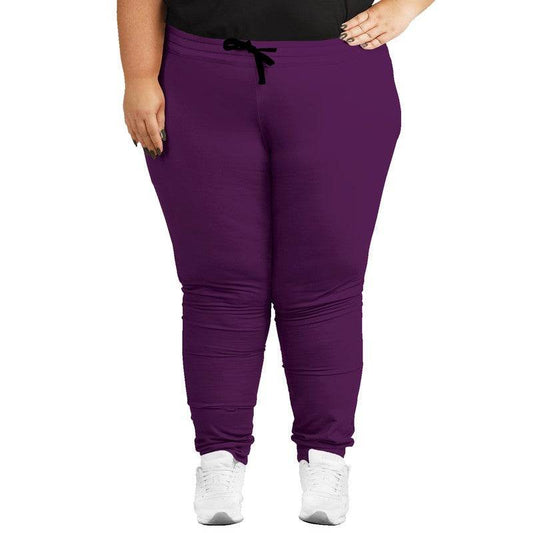 Deep Medium Magenta Joggers PLUS (M-ME-DE) - Woman Front PLUS