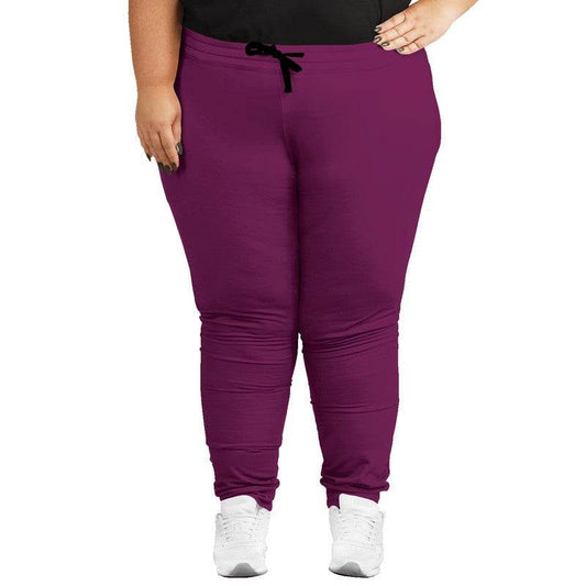 Deep Medium Magenta Joggers PLUS (PIM2-ME-DE) - Woman Front PLUS