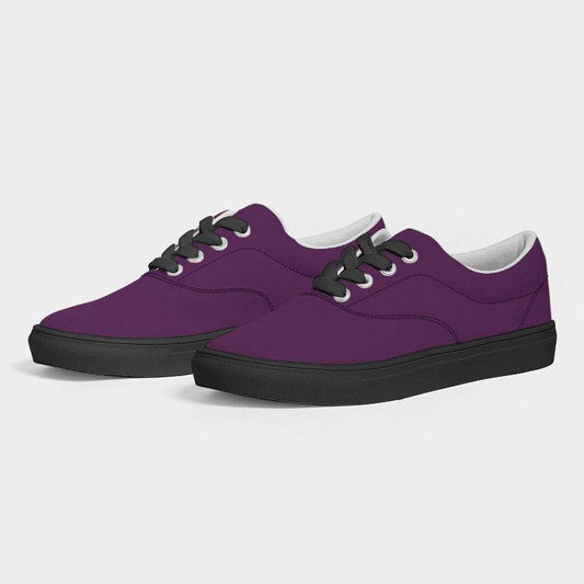 Deep Medium Magenta Men's Canvas Sneakers (M-ME-DE) - Side 3