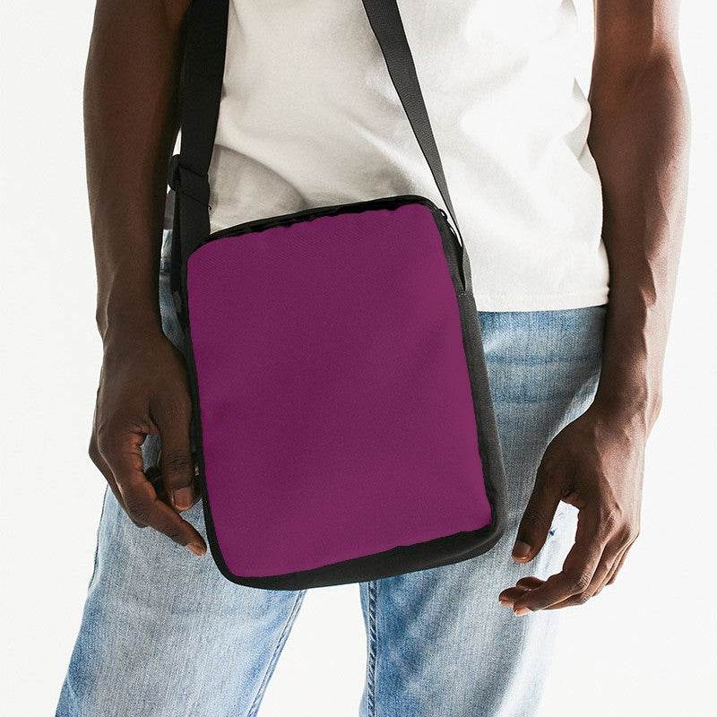 Deep Medium Magenta Messenger Pouch (PIM2-ME-DE) - Man Front CloseUp