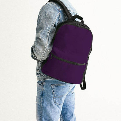 Deep Medium Purple Canvas Backpack (MPU1-ME-DE) - Man Back CloseUp