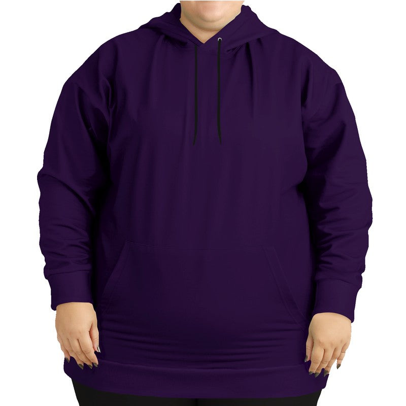 Deep Medium Purple Hoodie PLUS (MPU3-ME-DE) - Woman Front PLUS