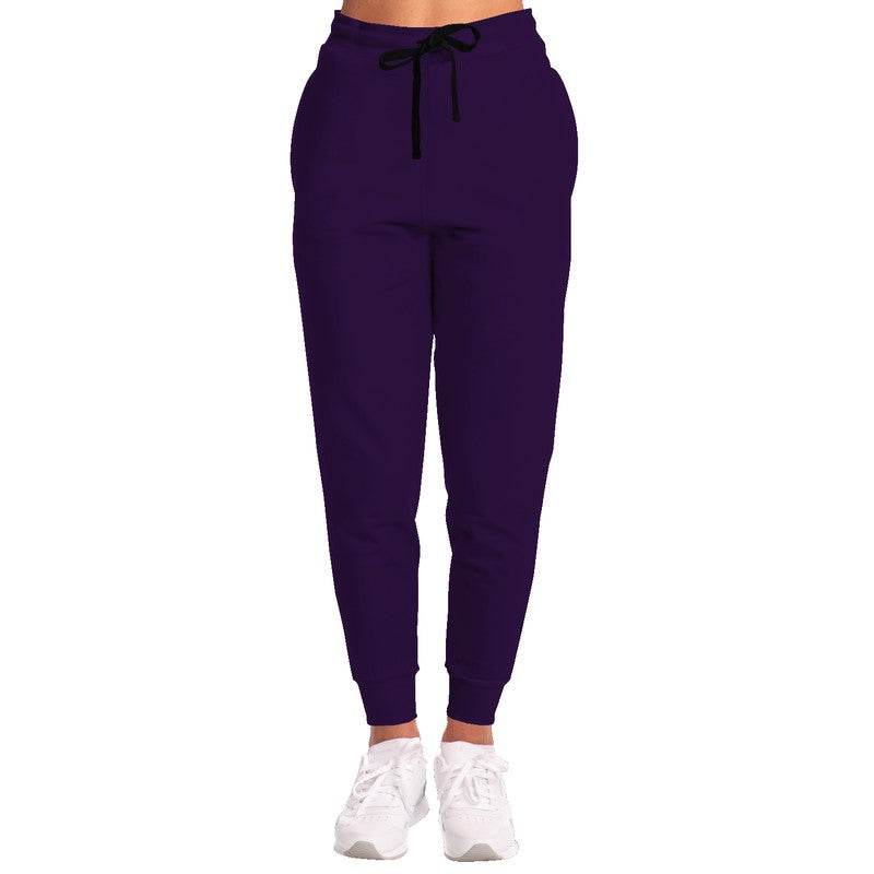 Deep Medium Purple Joggers (MPU3-ME-DE) - Woman Front