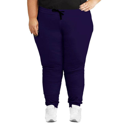 Deep Medium Purple Joggers PLUS (PUI1-ME-DE) - Woman Front PLUS