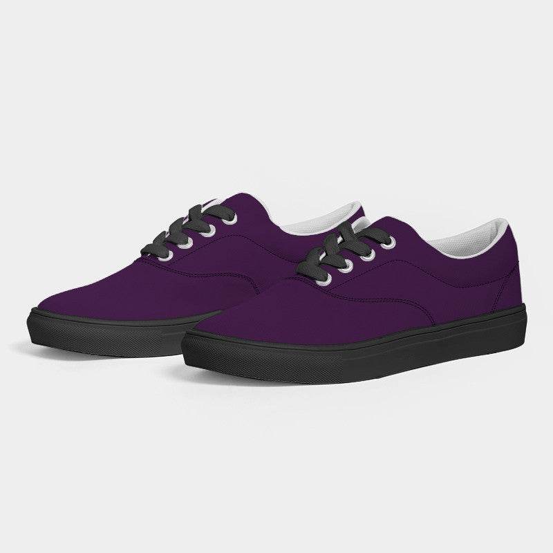 Deep Medium Purple Men's Canvas Sneakers (MPU1-ME-DE) - Side 3