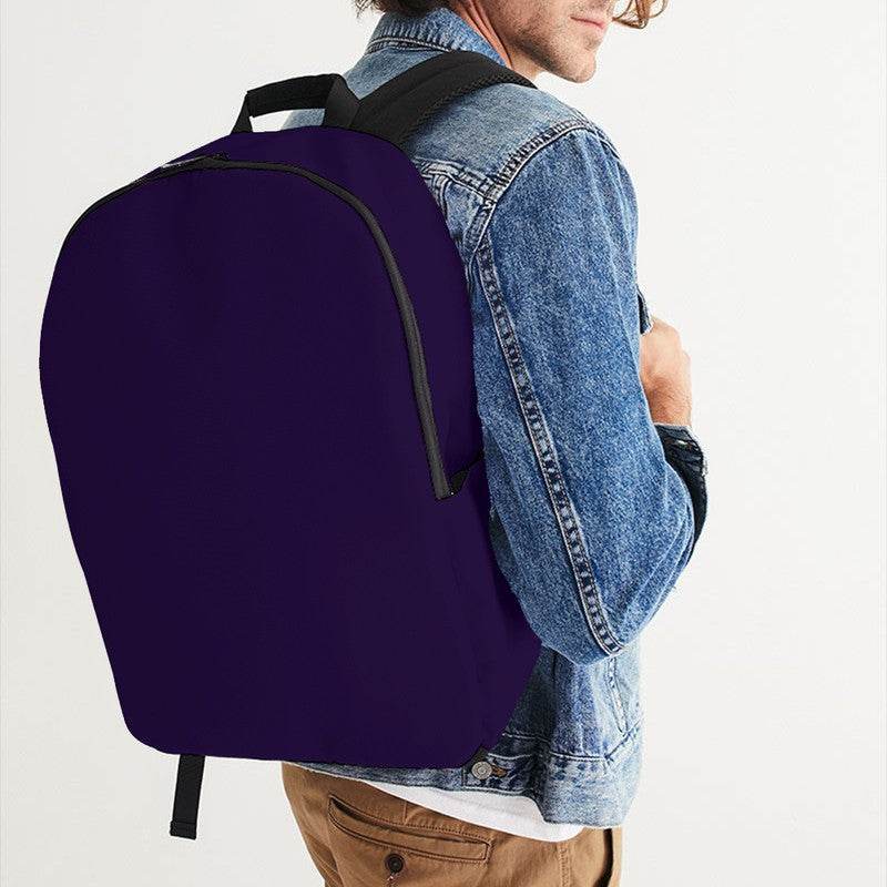 Deep Medium Purple Waterproof Backpack (PU-ME-DE) - Man CloseUp